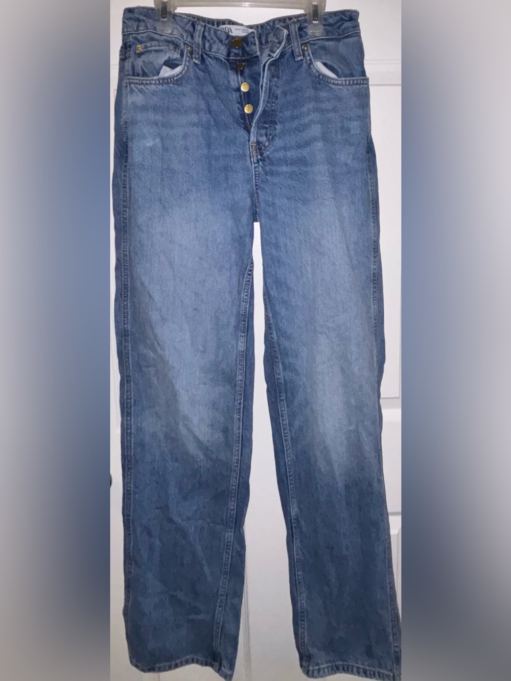 Zara Women's Mid Blue Bootcut Jeans
